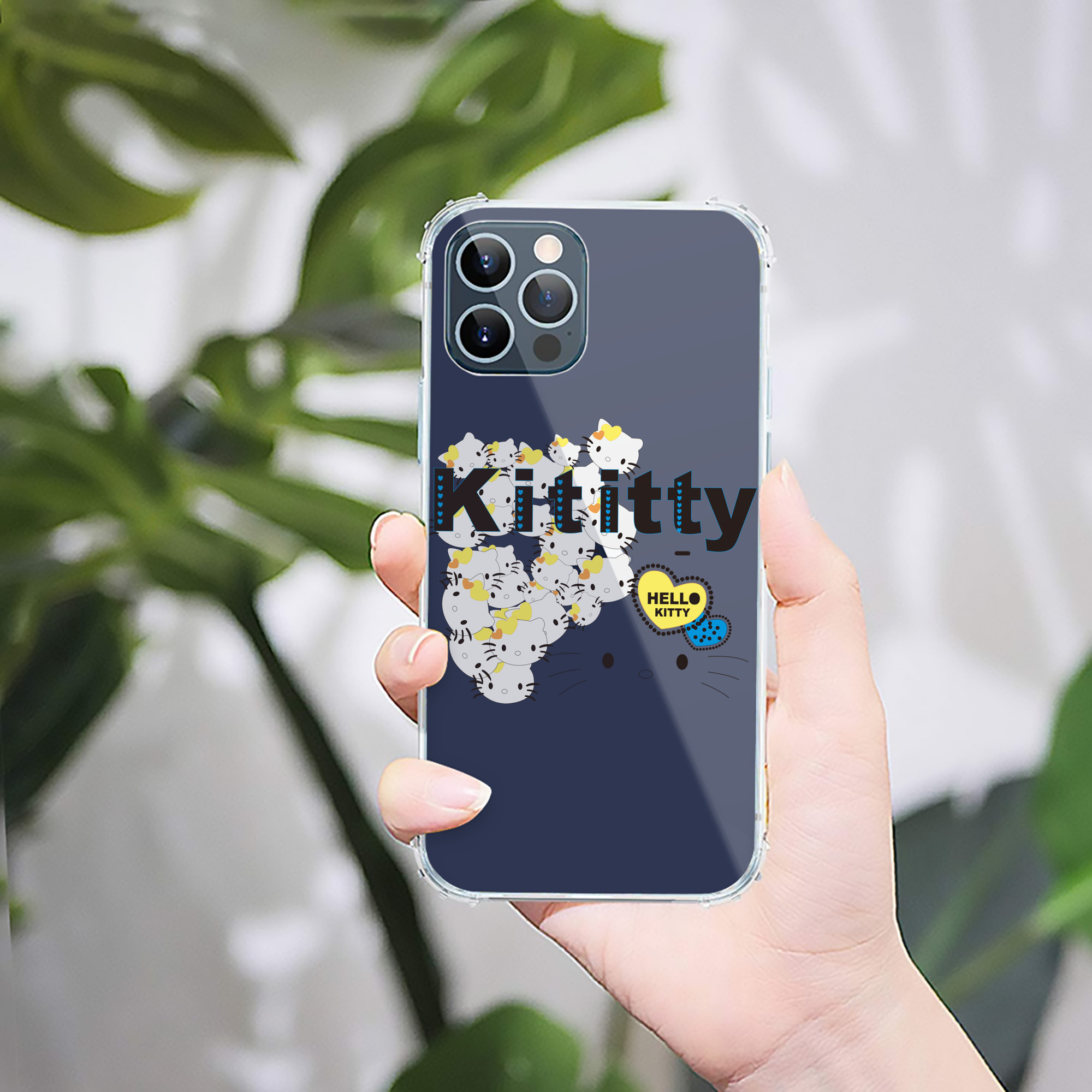 （画像用） Hello Kitty ハローキティ 【iPhone 12シリーズ対応】透明スマホケース（クリアソフトケース）